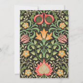 William Morris Persian Floral Antique Einladung (Rückseite)