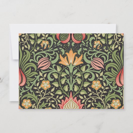 William Morris Persian Floral Antique Einladung (Vorderseite)