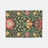 William Morris Persian Floral Antique Fleecedecke (Vorderseite (Horizontal))