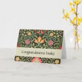 William Morris Persian Floral Antique Karte (Gelbe Blume)