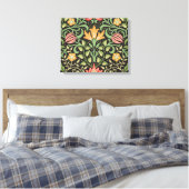 William Morris Persian Floral Antique Leinwanddruck (Insitu (Schlafzimmer))