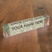 William Morris Persian Floral Antique Namensplakette (Seite)