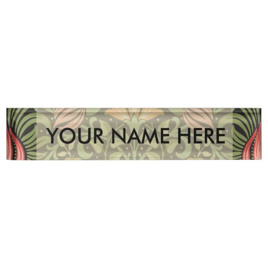 William Morris Persian Floral Antique Namensplakette (Vorderseite)