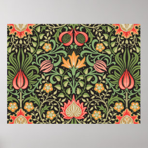 William Morris Persian Floral Antique Poster