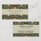 William Morris Persian Floral Antique Visitenkarte (Vorne/Hinten)