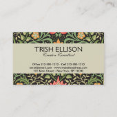 William Morris Persian Floral Antique Visitenkarte (Rückseite)