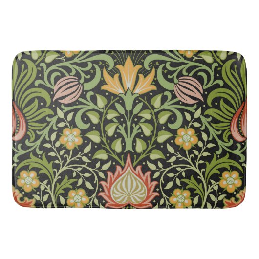 William Morris Persian Floral Botanical Design Badematte (Vorderseite)