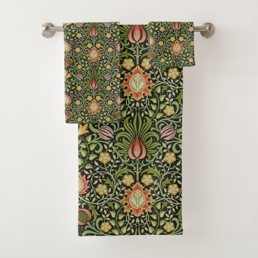 William Morris Persian Floral Botanical Design Badhandtuch Set (Insitu)