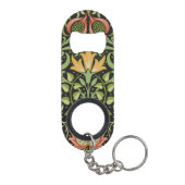 William Morris Persian Floral Botanical Design Mini Flaschenöffner (Rückseite)