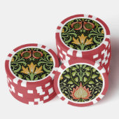 William Morris Persian Floral Botanical Design Pokerchips (Stapel)