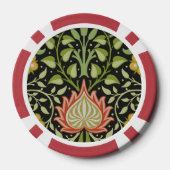 William Morris Persian Floral Botanical Design Pokerchips (Rückseite)