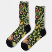 William Morris Persian Floral Botanical Design Socken (Linkes Detail)