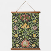 William Morris Persian Floral Botanical Design Wandteppich Mit Holzrahmen (Vorderseite)