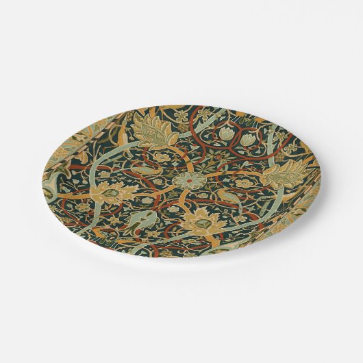 William Morris Persian Oriental Tepet Art Pappteller (Schrägansicht)