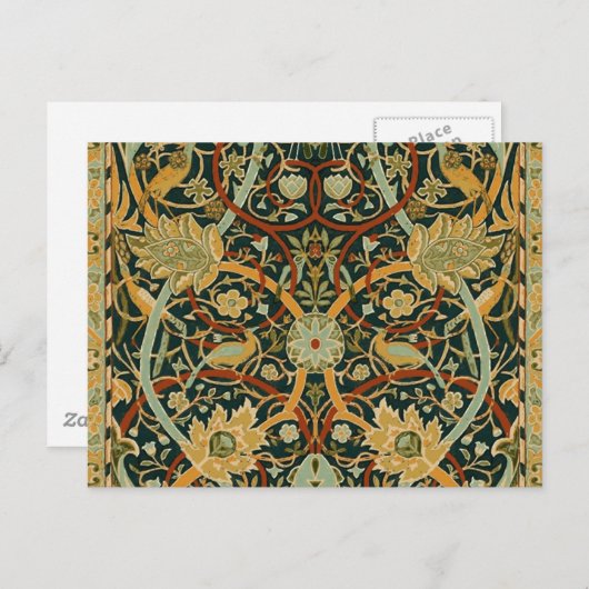 William Morris Persian Oriental Tepet Art Postkarte (Vorne/Hinten)