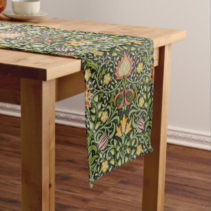 William Morris Persisch Schwarze Blumengestaltung Großer Tischläufer