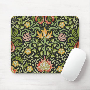 William Morris Persisch Schwarze Blumengestaltung Mousepad