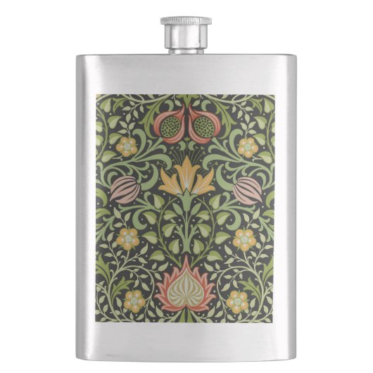 William Morris persisches florales botanisches Des Flachmann (Vorderseite)