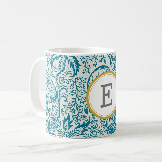William Morris PERSONALISIERT INITIAL Kaffeetasse (Vorderseite Links)
