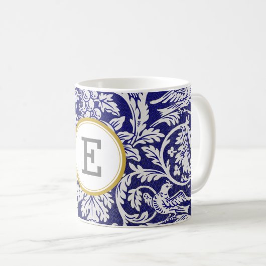 William Morris PERSONALISIERT INITIAL Kaffeetasse (VorderseiteRechts)
