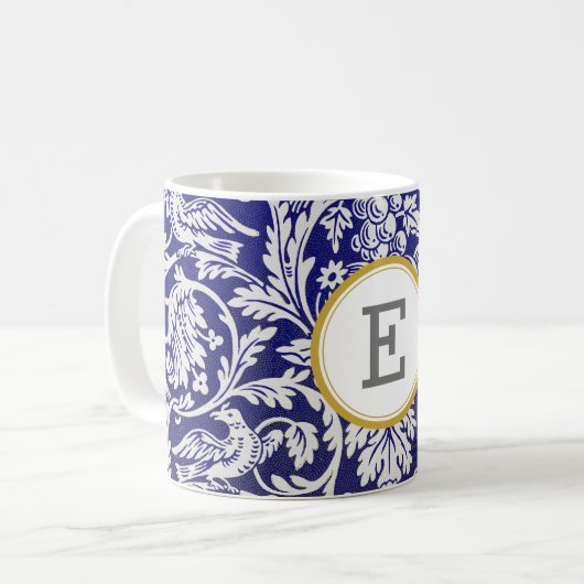 William Morris PERSONALISIERT INITIAL Kaffeetasse (Vorderseite Links)