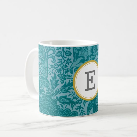 William Morris PERSONALISIERT INITIAL Kaffeetasse (Vorderseite Links)