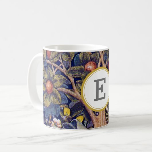 William Morris PERSONALISIERT INITIAL Kaffeetasse (Vorderseite Links)