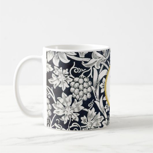 William Morris PERSONALISIERT INITIAL Kaffeetasse (Links)