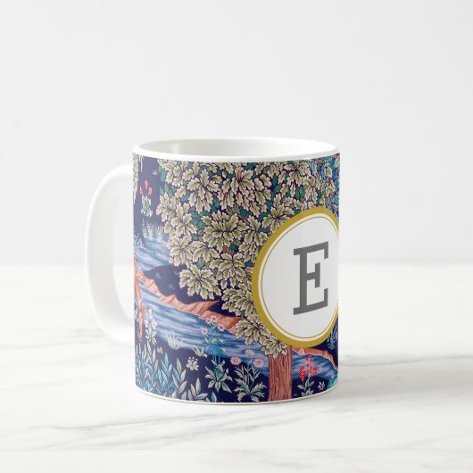 William Morris PERSONALISIERT INITIAL Kaffeetasse (Vorderseite Links)