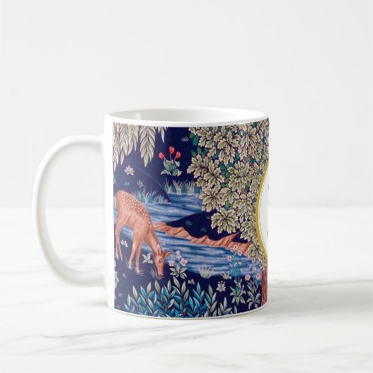 William Morris PERSONALISIERT INITIAL Kaffeetasse (Links)