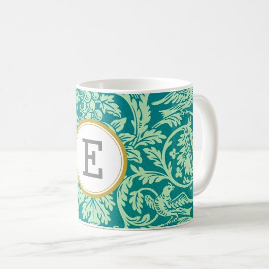 William Morris PERSONALISIERT INITIAL Kaffeetasse (VorderseiteRechts)