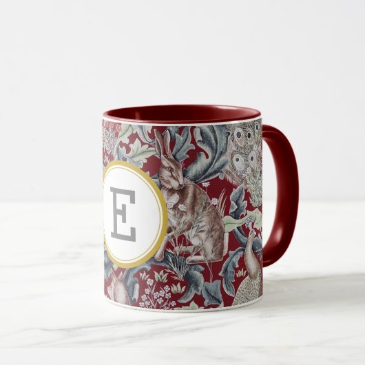 William Morris PERSONALISIERT INITIAL Tasse (VorderseiteRechts)