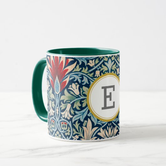 William Morris PERSONALISIERT INITIAL Tasse (Vorderseite Links)