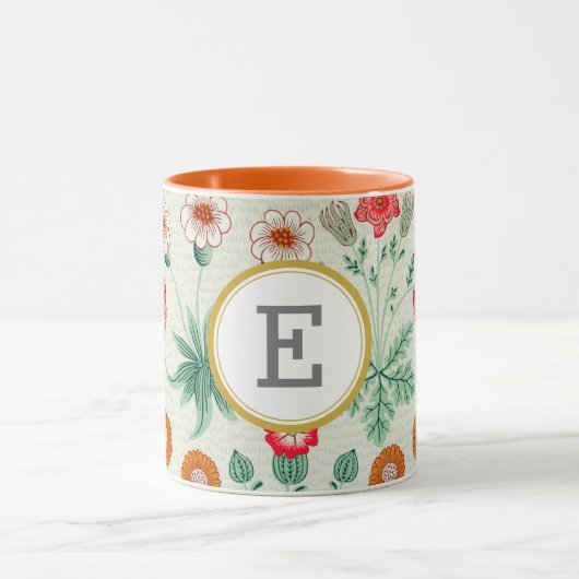 William Morris PERSONALISIERT INITIAL Tasse (Zentrum)