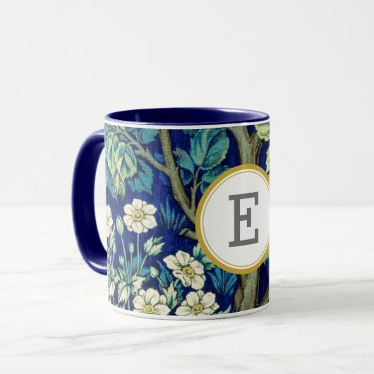 William Morris PERSONALISIERT INITIAL Tasse (Vorderseite Links)
