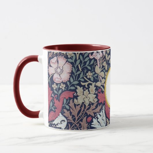William Morris PERSONALISIERT INITIAL Tasse (Links)