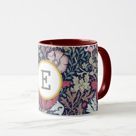 William Morris PERSONALISIERT INITIAL Tasse (VorderseiteRechts)