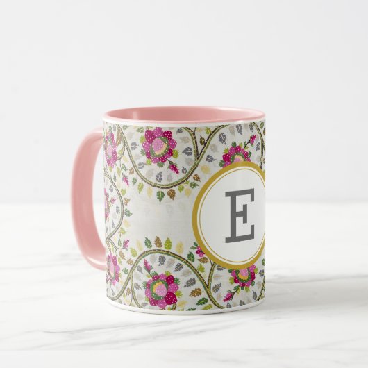 William Morris PERSONALISIERT INITIAL Tasse (Vorderseite Links)