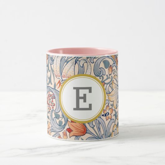 William Morris PERSONALISIERT INITIAL Tasse (Zentrum)