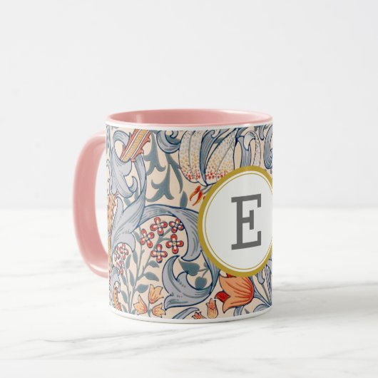 William Morris PERSONALISIERT INITIAL Tasse (Vorderseite Links)