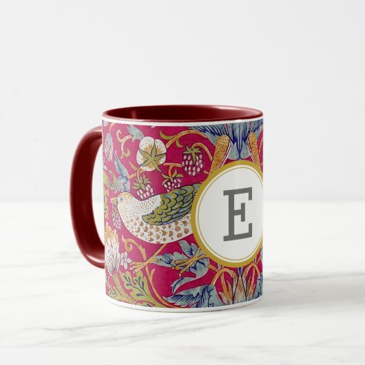 William Morris PERSONALISIERT INITIAL Tasse (Vorderseite Links)