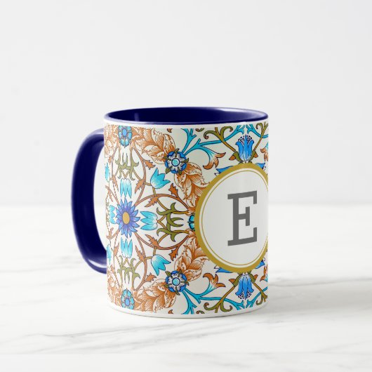 William Morris PERSONALISIERT INITIAL Tasse (Vorderseite Links)