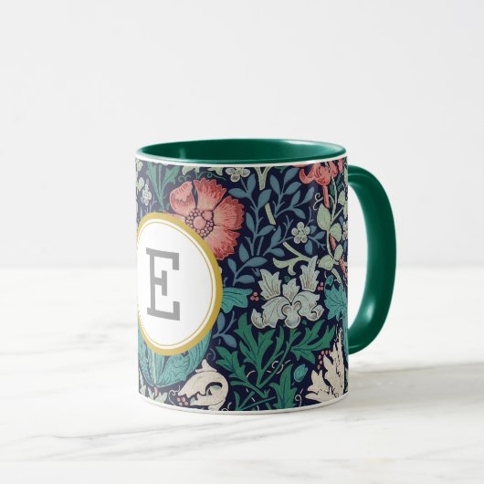 William Morris PERSONALISIERT INITIAL Tasse (VorderseiteRechts)