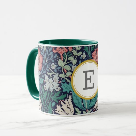 William Morris PERSONALISIERT INITIAL Tasse (Vorderseite Links)