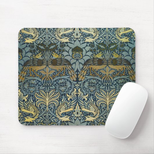 William Morris Pfau Drache Klassiker Mousepad (Mit Mouse)