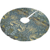 William Morris Pfau-Drache-Klassiker Polyester Weihnachtsbaumdecke (Schrägansicht)