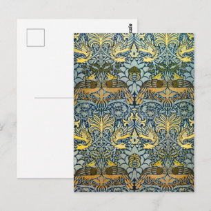 William Morris Pfau Drache Klassiker Postkarte