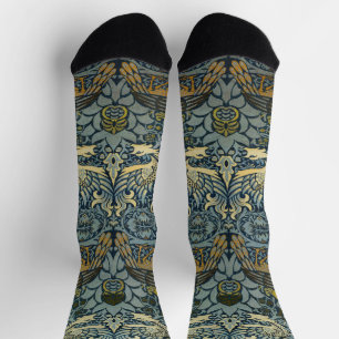 William Morris Pfau Drache Klassiker Socken