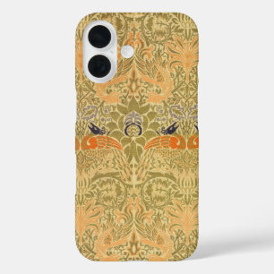William Morris Pfau Drache Vintage Arts Crafts iPhone 16 Hülle