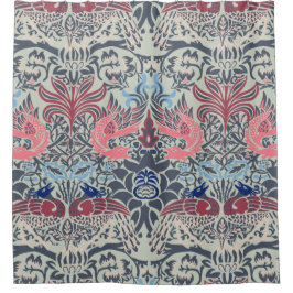 William Morris Pfau und Drache Duschvorhang